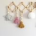 Afco Nordic Wood Beads Tassel String Design Kids Room Tent Bed Wall Hanging Ornaments (Grey)