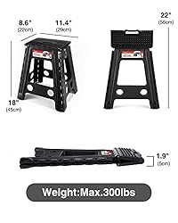 ACSTEP 18 Inch Folding Step Stools for Adults and