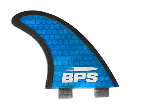 STEALTH Performance Core and Netted Fibreglass Surfboard Fins Thruster FCS Style (3 Fins) by BPS - Choose Color and Size