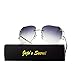 JOJO'S SECRET Oversized Square Sunglasses Metal Frame Flat Top Sunglasses JS009 (Gold/Transparent Red+Gold/Pink, 2.48)