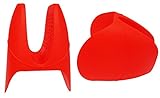 Silicone Heat Resistant Oven Mitts and Pot Holders, 4 X 4½ Inches, Set of 2, Red