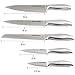 MEGALOWMART Professional 6 Piece Stainless Steel Kitchen Knife Set with Acrylic Stand