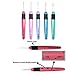 Lighted Crochet Hooks Value Pack 5/pkg Set LED Lite Hooks - Ergonomic Soft Grip Handle Needles for Arthritic Hands - Color Coded Illuminated Set of 5 Hooks Size 4.0mm to 6.0mm (5 pcs)