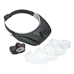 Carson-Optical-Pro-Series-MagniVisor-Deluxe-Head-Worn-LED-Lighted-Magnifier-with-4-Different-Lenses-15X-2X-25X-3X-CP-60-Black-4-Inch