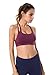 QUEENIEKE Women's Light Support Double-T Back Wirefree Pad Yoga Sports Bra Size M Color Fuchsia