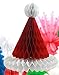 SUNBEAUTY Set of 12 Mix and Match Christmas Decorations Paper Honeycomb Tree, Ball, Bell,Hat & Snowflake Fan Honeycomb Decorations