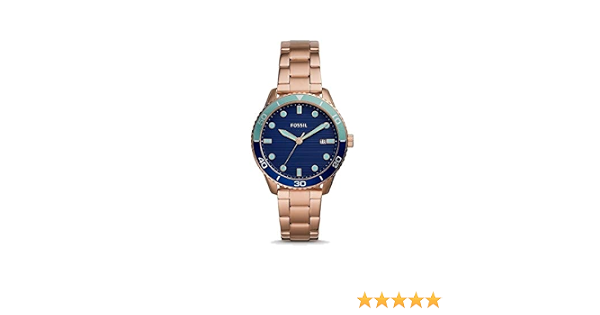 Fossil Dayle Three-Hand Date Rose Gold 