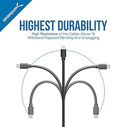 SABRENT [6-Pack 22AWG Premium 1ft Micro USB Cables