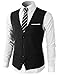 H2H Mens Formal Slim Fit Premium Business Dress Suit 4 Button Vests With Pocket