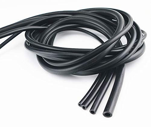 QIKE Universal4mm/6mm/8mm/12mm Inner Diameter High Performance Silicone Vacuum Hose Tube Kit (black, 4size)