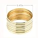 Faenlior 18k Gold Plated Stackable Bangle Bracelet Set of 7 Pieces Charm Jewelry Accessories for Women