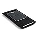 Dockem Felt Wallet Sleeve for 6.5 inch iPhones: Minimalist Wool-Style Fabric Sleeve with 2 Synthetic Leather Card Slots: Slip-on Cover [Black]