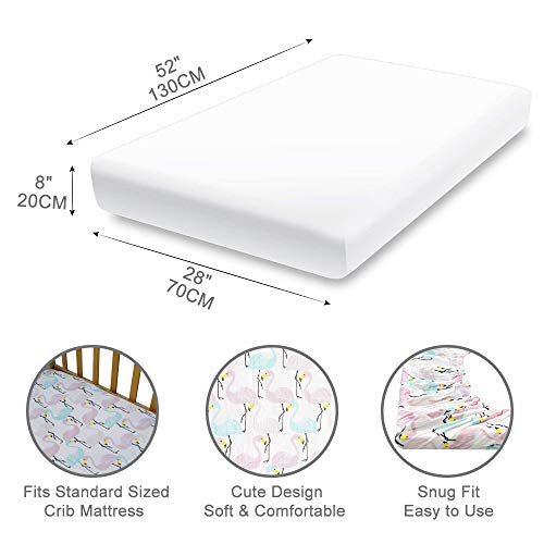 LAT 100% Cotton Muslin Fitted Crib Sheet, 52\