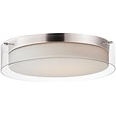 Maxim Duo - 16 Inch 28W 1 LED Round Flush Mount-Satin Nickel Finish