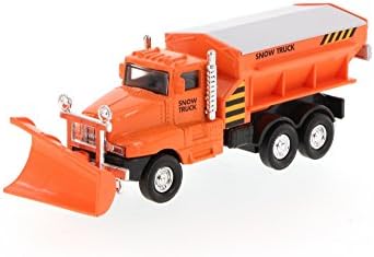 Diecast Snow Plow Salt Truck Toy with 