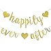 Happily Ever After Banner Gold Glitter, Bachelorette Party Decorations, Happily Ever After Decorations, Bridal Shower Banner, Wedding Engagement Decorations, Happily Eve After Sign