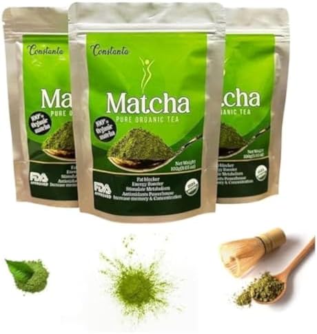 Matcha Premium Japanese Constanta Organic Tea, Green Tea Powder 100 gm ...