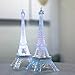 9 Inch Light Up Acrylic LED Eiffel Tower Souvenir w/ Build in Multicolor LED Lights. Battery Included | Centerpiece Decor