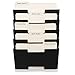 Wallniture Lisbon Magazine Holder, 5-Tier Wall File Holder Organizer for Organization and Storage, Metal Black