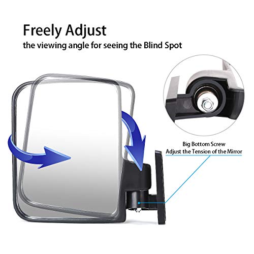 10L0L Universal Golf Cart Side Mirrors for Club Car, EZGO, Yamaha