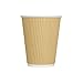 Karat 12 oz Ripple Insulated Coffee Cup [500 Count] Disposable Paper Hot Cup, Sturdy & Leak Proof, 90mm, No Lids