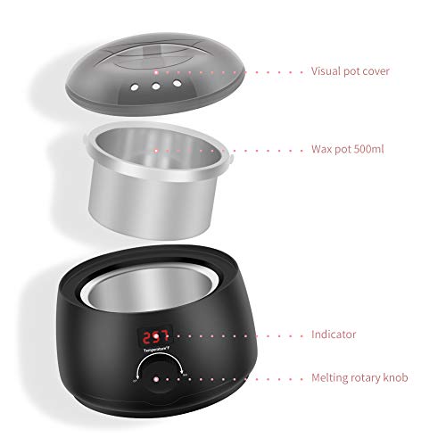 ELEHOT Wax Warmer Waxing Kit LCD Digital Temperature Display