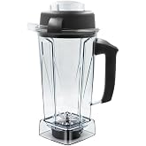 Blender Pitcher 64oz Replacement Container Cup for 5200,6000,6300,5300, 750 | 7500, 6500, VM0102, VM0103, Classic C-Series/G-Series/Propel/Professional Series, 2-year full warranty