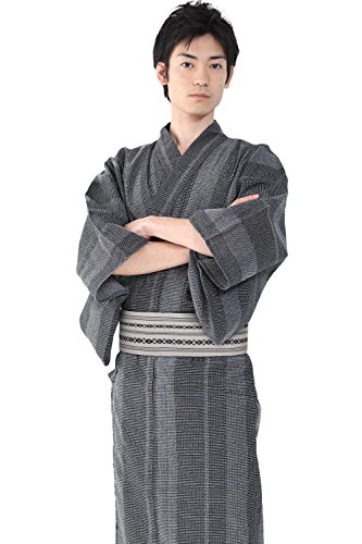 KYOETSU Men's Japanese Yukata Kimono set - Kikko & cross pattern A