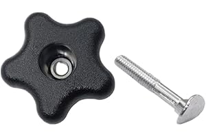 Plastic and Metal Handle Bolt Featuring Plum Shaped Knob for Lawn Mowers Compatible with Various Snow Blower Models for Dual 