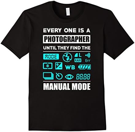 Men's Photographers Shirt: Everyone Is A Photographer T Shirt Medium Black