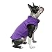 Gooby Fleece Vest Dog Sweater - Lavender, Large - Warm Pullover Fleece Dog Jacket with O-Ring Leash for Small to Medium Dogs
