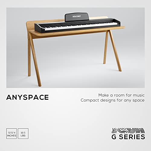 SOUIDMY G110 88 Key Digital Piano Keyboard with Grained Wood