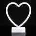 YiiY Pink Heart Shaped Neon Light Desk Table Lamp/LED Figurine Lamps Lights with Timers/Battery Operated Neon Sign for Nursery,Table Decorations,Kids' Room,Living Room,Bedroom (Pink-Heart)