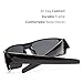 Sunclassy Mens Dark Polarized Sunglasses Anti Glare Driving Wrap Around Driving Square Frame Motorcycle Block UVA UVB UVC (Matte Black)