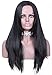 aSulis Wigs Lace front Wig 32 Inch Yaki Long Straight Synthetic Hair Wig for Women Middle Parting Wigs for Black Women (Copper Red) (Simulated Scalp, 1)