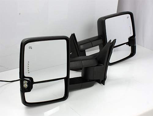 ModifyStreet Power Side Towing Mirrors with Turn Signal and Heated Defrost and Clearance Light for 07-13 Chevy Silverado Avalanche Tahoe Yukon/XL/Denali Suburban or GMC Sierra- 1 Pair included - Thumbnail 2