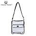 Medium Clear Shoulder Messenger Bag - NFL Stadium Approved Crossbody - Multiple Pockets - Adjustable Shoulder Strap