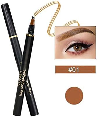 Eyebrow pencil Micro-carved extremely fine three-forked head, natural smooth eyebrow pencil, waterproof, sweat-proof,long-lasting no makeup, three-dimensional shaping, three-headed eyebrow pencil