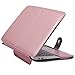 MOSISO Compatible with MacBook Air 13 inch Case A1369 A1466 Older Version 2010-2017 Release, PU Leather Case Portfolio Protective Stand Cover Sleeve, Rose Gold