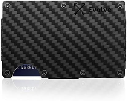 Minimalist Money Clip Wallet - RFID Blocking Carbon Fiber 2018 Design by EVOLVE