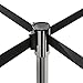 New Star Foodservice 54606 Stanchions, 36-Inch Height, 6.5-Foot Retractable Belt, Set of 2, Silver Belt