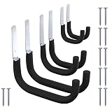 StoutMax Heavy Duty Bike Garage Storage Hooks Wall Organizer Set, Ideal for Ladder Hooks (6 Pack)