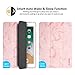 SWEES Compatible with iPad 9.7 2018/2017 Case with Pencil Holder, Shockproof Leather Smart Cover Auto Sleep/Wake with Pencil Cap Holder Compatible for iPad 9.7 inch 6th/5th Generation, Pink Marble