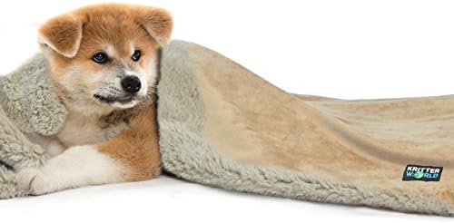 Tirrinia Sherpa Dog Blanket Kitten Microplush Snuggle Blanket for Couch, Car, Trunk, Cage, Kennel, Dog House, Light and Warm Throw for Small Pets, Machine Washable, 45" x30"