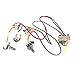 Greenten Wiring Harness Prewired 2V2T 3-Way Toggle Switch 500k Pots Jack for Gibson LP Guitar Replacement