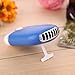 ThreeH Portable Mini Personal Fan Handheld USB Rechargeable Bladeless Air Conditioner Mute Electric Built-in Li-ion Battery Powered Desk Cooling Fan H-F015Blue