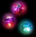12 Pack Light Up Glitter Bouncy Balls with Colorful Fish, Confetti and LED Flasher for Kids Party Favors (2 Inche)