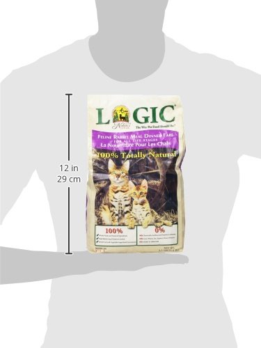 NATURE'S LOGIC 858155001317 Dry Cat Rabb, 3.3-Pound Bag