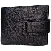 K KANAK Classic Genuine Leather Wallet, Compact Bifold with Tab Closure, 4.3 inches X 3.5 inches X 0.60 inches (BLACK)
