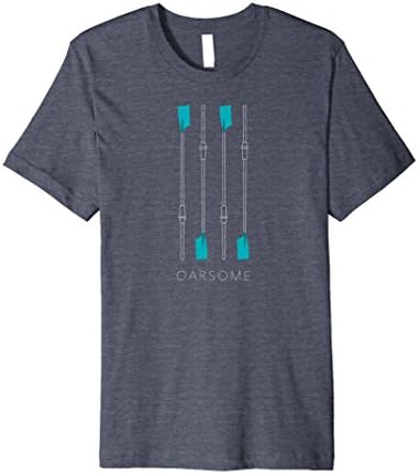 Mens Oarsome Foursome Premium Rowing T-Shirt Small Heather Blue